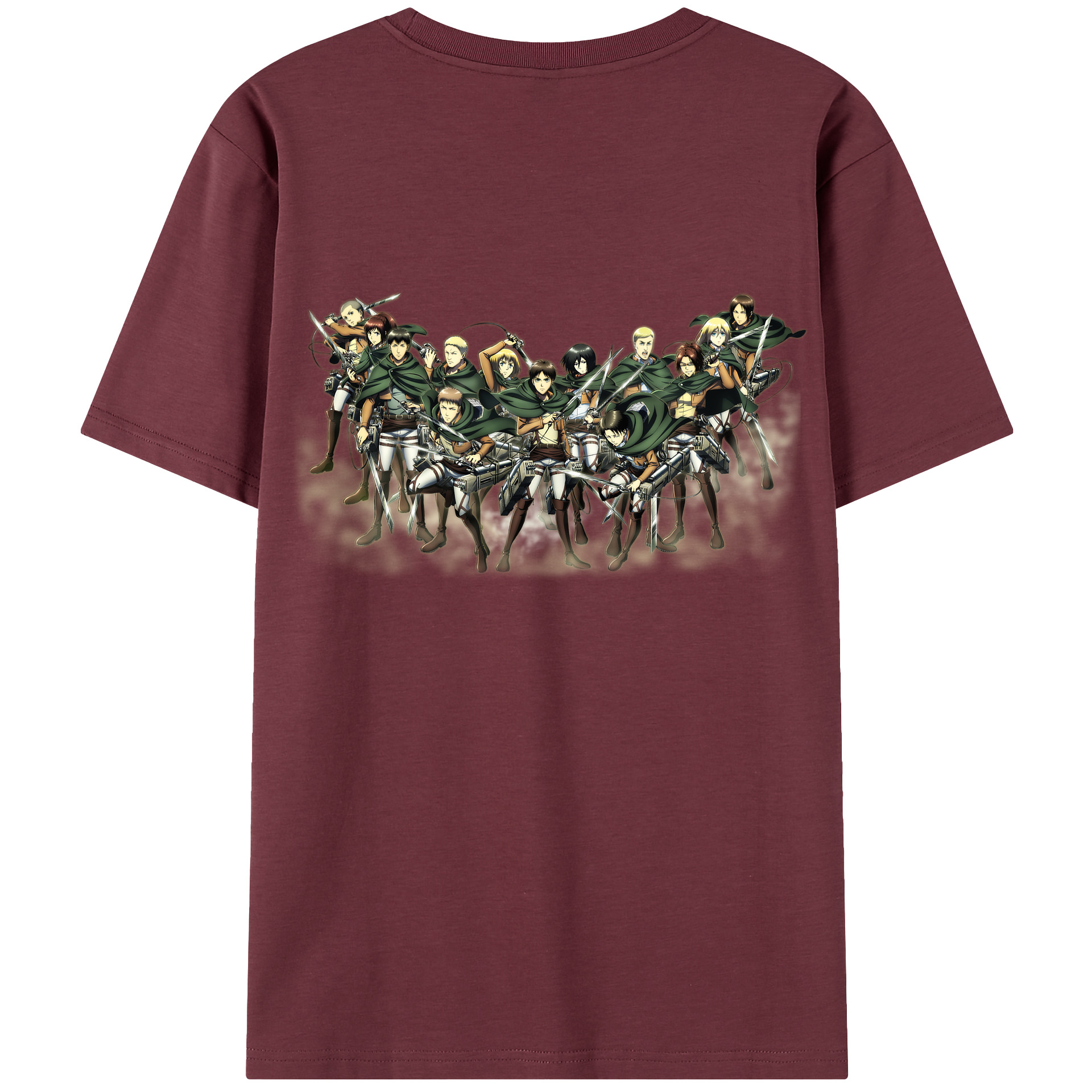 （画像用） 進撃の巨人 Attack on Titan 綿100％半袖Tシャツ（背面プリント）